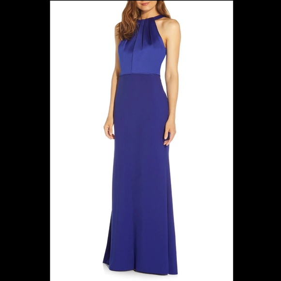 ADRIANNA PAPELL:  Halter Trumpet Evening Dress (NWT) - Picture 2 of 8
